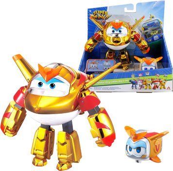 Super Wings Ігровий набір Transforming Золотий Хлопчик і улюбленець (Golden Boy & Pet) EU770441 фото