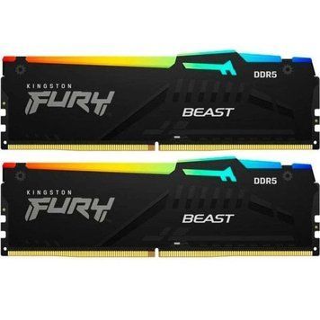 Kingston Пам'ять ПК DDR5 64GB KIT (32GBx2) 5600 FURY Beast KF556C36BBEAK2-64 фото