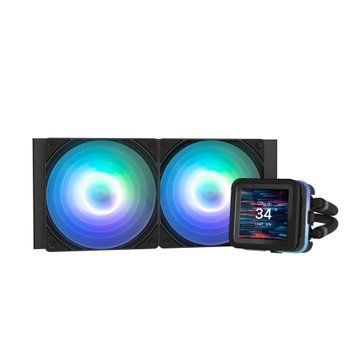 Zalman Система рідинного оxолодження Alpha 2DS A24 ARGB, LGA1851, 1700, 1200, 115x, AM5, AM4, TDP 320W, чорний ALPHA2DSA24BLACK фото