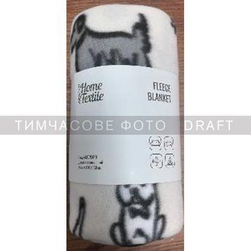 ARDESTO Плед Ardesto Fleece 130x160см, 100% поліестер, песики, сірий
