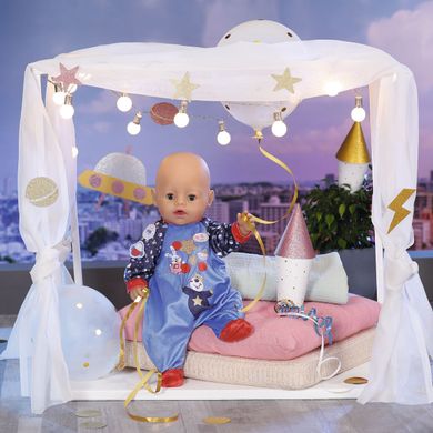 Одежда для куклы BABY BORN серии "День Рождения" - ПРАЗДНИЧНЫЙ КОМБИНЕЗОН (на 43 cm, синий) 831090-2 фото