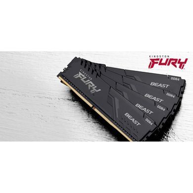 Kingston Память ПК DDR4 16GB KIT (8GBx2) 3200 FURY Beast Black KF432C16BBK2/16 фото