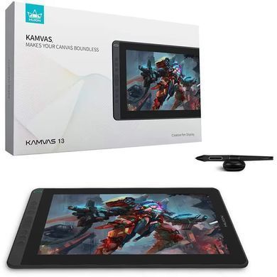 Huion Графічний монітор 13,3" Kamvas 13, USB-C, чорний GS1331 фото
