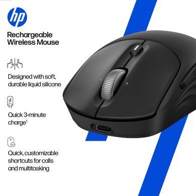 HP Миша HP 700 Rechargeable, WL/BT, чорний AZ7B0AA фото