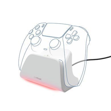 Trust Зарядна станція для геймпаду Trust GXT 255W for PS5, білий 25560_TRUST фото