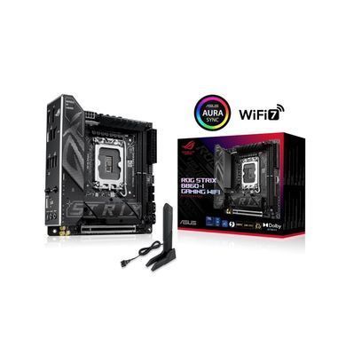 ASUS Материнcька плата ROG STRIX B860-I GAMING WIFI s1851 B860 2xDDR5 M.2 DP HDMI USB Type-C Wi-Fi BT mITX 90MB1JB0-M0EAY0 фото