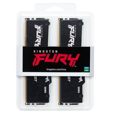 Kingston Пам'ять ПК DDR5 64GB KIT (32GBx2) 5600 FURY Beast KF556C36BBEAK2-64 фото