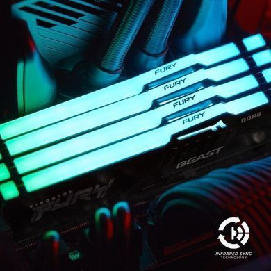 Kingston Пам'ять ПК DDR5 64GB KIT (32GBx2) 5600 FURY Beast KF556C36BBEAK2-64 фото