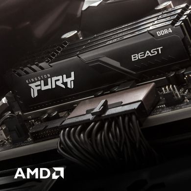Kingston Память ПК DDR4 16GB KIT (8GBx2) 3200 FURY Beast Black KF432C16BBK2/16 фото