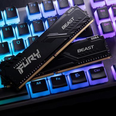 Kingston Память ПК DDR4 16GB KIT (8GBx2) 3200 FURY Beast Black KF432C16BBK2/16 фото