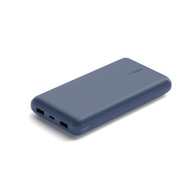 Belkin Акумулятор портативний літій-іонний Power Bank 20000мА&middot;год, 15Вт, 2хUSB-A/USB-C, блакитний BPB012BTBL фото