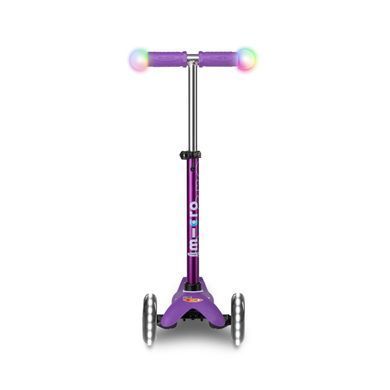 Самокат MICRO серии "Mini Deluxe Magic" &ndash; ФИОЛЕТОВЫЙ (до 50 kg, 3-х колесный, свет) MMD129 фото