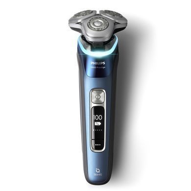 Philips Бритва електр. Series i9000 Prestige SkinIQ, бритв.головок-3, Li-Ion, сух.+волог., індикатор заряду, твердий чохол, синій XP9201/33 фото