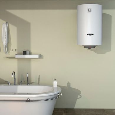 Ariston Водонагрівач електр. круглий PRO1 R 100 V 1.5 К PL DRY, 100л, 1,5кВт, сухий тен, мех. кер-ння, C, Італія, білий