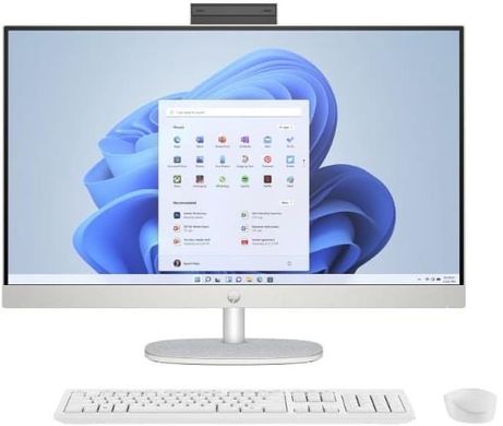 HP ПК Моноблок All-in-One 27" FHD IPS AG, Intel i3-N300, 8GB, F512GB, UMA, WiFi, кл+м, DOS, белый A45E2EA фото