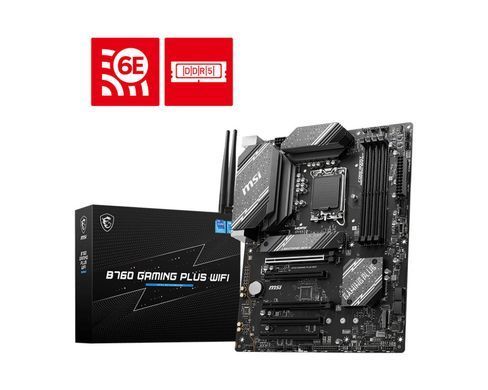 MSI Материнcька плата B760 GAMING PLUS WIFI B760 4xDDR5 M.2 HDMI DP WiFi BT ATX 911-7D98-046 фото