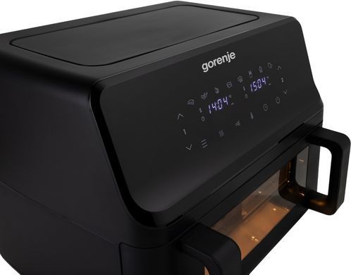 Gorenje air fryer 2700W, bowl-9L, touch control, 8 auto programs, plastic, black AF2700BP фото