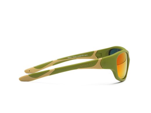 Дитячі сонцезахисні окуляри Koolsun кольору хакі серії Sport (Розмір: 3+) KS-SPOLBR003 фото
