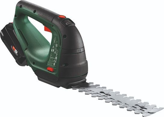 Bosch Ножиці для трави акумуляторні AdvancedShear 18V-10 + насадка кущоріз 10/20см крок різу 8мм 1xPBA 2.0Ah 2.45кг 0.600.857.000 фото
