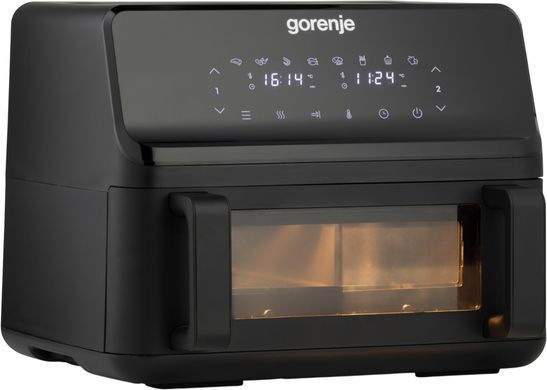 Gorenje air fryer 2700W, bowl-9L, touch control, 8 auto programs, plastic, black AF2700BP фото