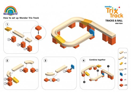 Конструктор Wonderworld Trix Track Поворот WW-7004 фото