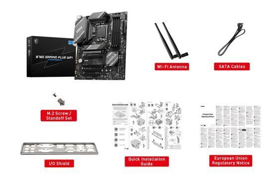 MSI Материнcька плата B760 GAMING PLUS WIFI B760 4xDDR5 M.2 HDMI DP WiFi BT ATX 911-7D98-046 фото
