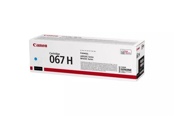 Картридж Canon 067H MF651Cw/MF655Cdw/MF657Cdw/LBP631Cw/LBP633Cdw Cyan (2350 стор.) 5105C002 фото
