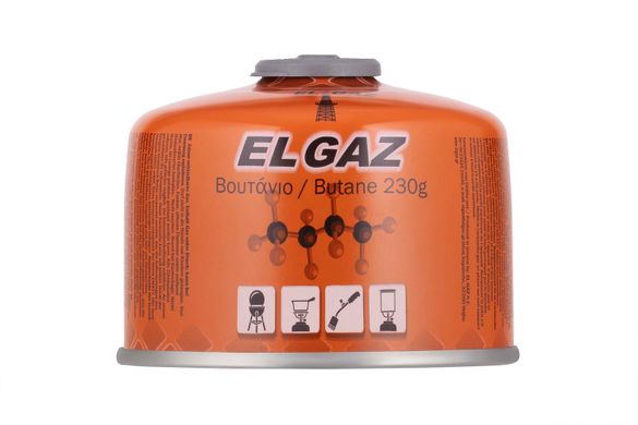 Баллон-картридж газовый EL GAZ ELG-300, бутан 230 г, для газовых горелок, с двухслойным клапаном, одноразовый 104ELG-300 фото