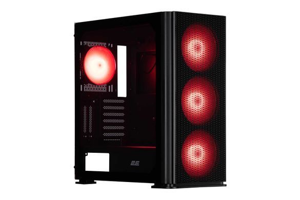 2E Gaming Корпус Vertex GI01B без БЖ 2xUSB3.0, 1xUSBType-C, 3x140мм ARGB, 1x120мм ARGB, VGA 380мм, LCS ready, контролер з пультом, TG Side Panel, EATX, чорний 2E-GI01B фото