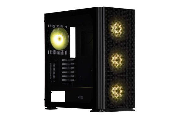2E Gaming Корпус Vertex GI01B без БЖ 2xUSB3.0, 1xUSBType-C, 3x140мм ARGB, 1x120мм ARGB, VGA 380мм, LCS ready, контролер з пультом, TG Side Panel, EATX, чорний 2E-GI01B фото