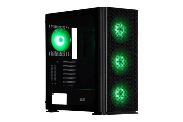 2E Gaming Корпус Vertex GI01B без БЖ 2xUSB3.0, 1xUSBType-C, 3x140мм ARGB, 1x120мм ARGB, VGA 380мм, LCS ready, контролер з пультом, TG Side Panel, EATX, чорний 2E-GI01B фото
