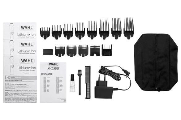 Moser Триммер WAHL Total Beard Grooming Kit для бороды и усов, сеть+акум., насадок-12, сталь, черный 09854-2916 фото