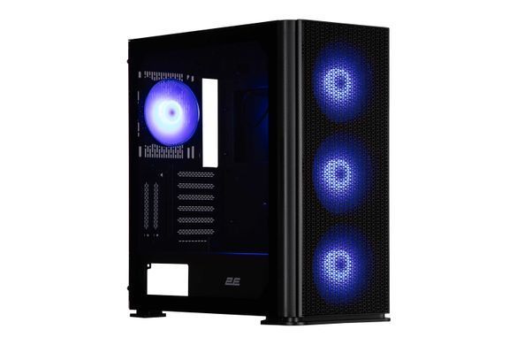 2E Gaming Корпус Vertex GI01B без БЖ 2xUSB3.0, 1xUSBType-C, 3x140мм ARGB, 1x120мм ARGB, VGA 380мм, LCS ready, контролер з пультом, TG Side Panel, EATX, чорний 2E-GI01B фото