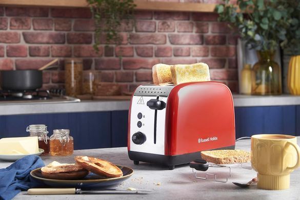 Russell Hobbs Тостер Colours Plus, 1600Вт, нержав., підігрів,разморозка, червоний