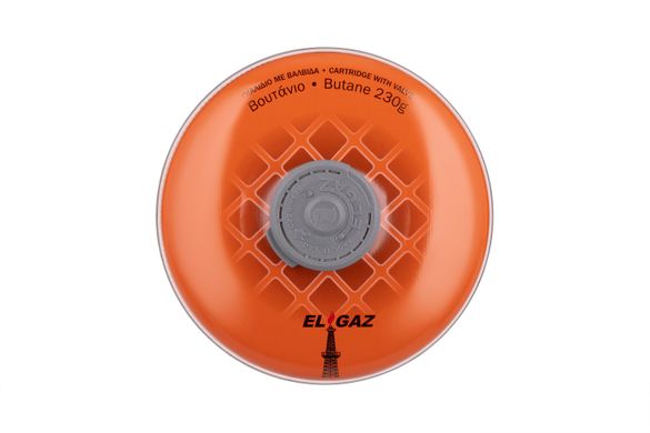 Балон-картридж газовий EL GAZ ELG-300, бутан 230 г, для газових пальників, з двошаровим клапаном, одноразовий 104ELG-300 фото
