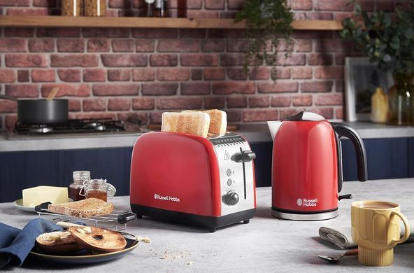Russell Hobbs Тостер Colours Plus, 1600Вт, нержав., підігрів,разморозка, червоний