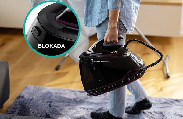 Gorenje Праска , 2800Вт, 280мл, паровий удар -50гр, верт. відпарювання, антинакип, керам. підошва, фіолетовий SIK2800BKV фото