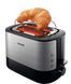 Philips Тостер Viva Collection, 1050Вт, пластик + металл , черный+нерж