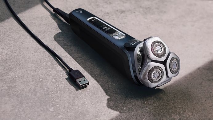 Philips Бритва електр. Series i9000 Prestige SkinIQ, бритв.головок-3, Li-Ion, сух.+волог., індикатор заряду, твердий чохол, синій XP9201/33 фото