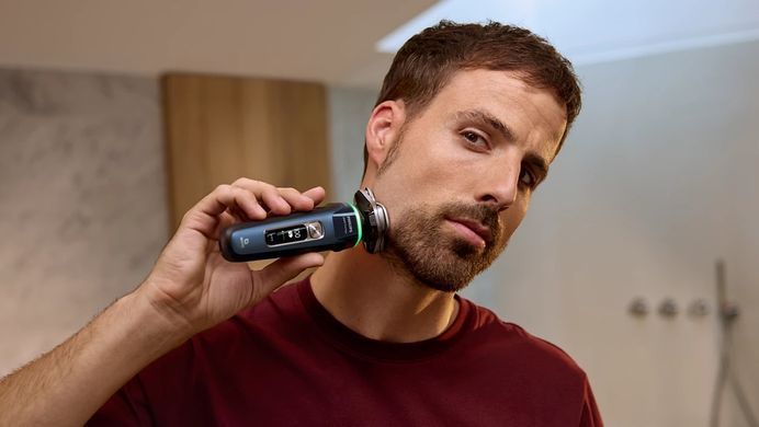 Philips Бритва електр. Series i9000 Prestige SkinIQ, бритв.головок-3, Li-Ion, сух.+волог., індикатор заряду, твердий чохол, синій XP9201/33 фото