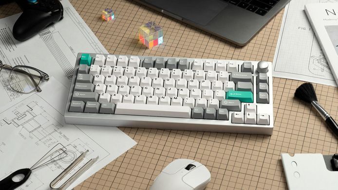 Lemokey Клавиатура механическая P1 Pro 84Key, Super Red, WL/BT/USB-A, QMK/VIA, Hot-Swap, EN/UKR, RGB, Knob, Space Silver P1P-X1-UA фото
