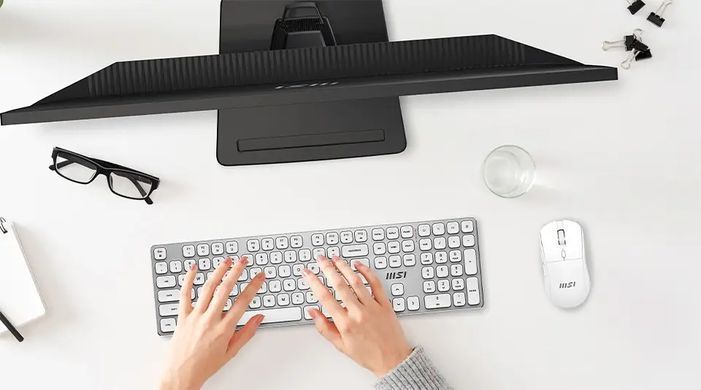 MSI Комплект клавиатура и мышь MSI FORGE K210 W COMBO WHITE UA, Wireless S11-43UA305-Y92 фото