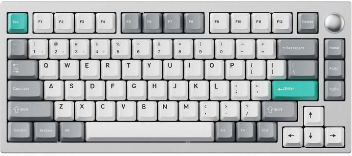 Lemokey Клавиатура механическая P1 Pro 84Key, Super Red, WL/BT/USB-A, QMK/VIA, Hot-Swap, EN/UKR, RGB, Knob, Space Silver P1P-X1-UA фото
