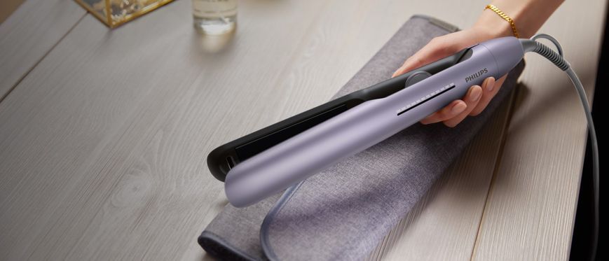 Philips Випрямитель 7000 Series, темп.режимов-12, 120-230С, пластины с аргановым маслом, чехол, керамика, фиолетовый BHS742/00 фото