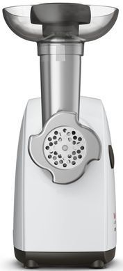 Tefal Мясорубка HV4, 2000Вт, 2.3кг/мин, 3 решетки, насадка для колбас, кеббе, томатов, пластик, бело-черный NE463138 фото