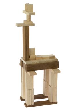 Конструктор дерев'яний goki Будівельні блоки натуральний 58532 фото