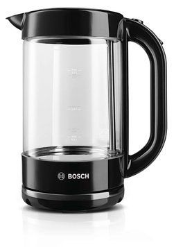Bosch Электрочайник 1.7л, стекло, черный TWK70B03 фото