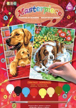 Набор для творчества Sequin Art PAINTING BY NUMBERS JUNIOR-PAIRS Собаки SA0214 фото