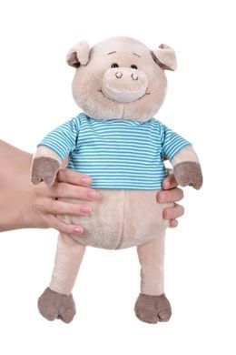 Мягкая игрушка Same Toy Свинка в тельняшке (голубой) 35 см THT715 фото