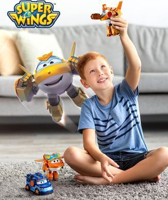 Super Wings Игровая фигурка-трансформер Transforming Золотой Мальчик (Golden Boy) EU750231 фото